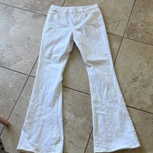 Frame Denim Le High Flare in White size 28